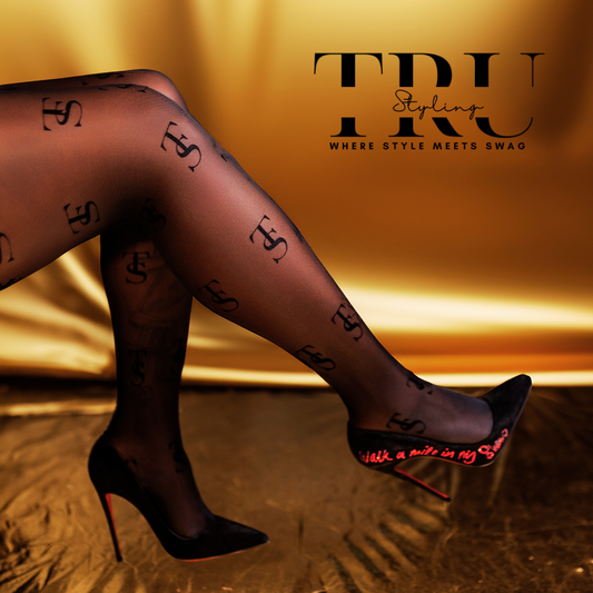 Tru Styling Velvet LOGO Stockings